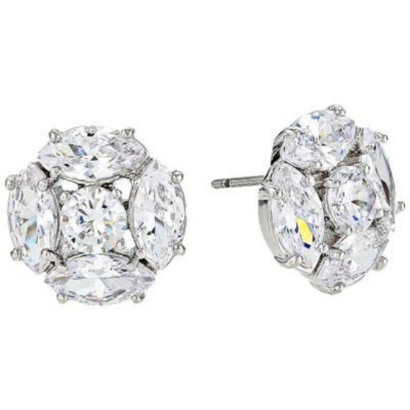 NEW Kate Spade Marquise Cluster Stud Earrings in Silver - Picture 2 of 8
